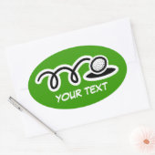 Golfbal grote stickers met aanpasbare tekst (Envelop)