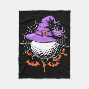 Golfbal Heksenhoed Pompoen Griezelige Halloween Ko Fleece Deken