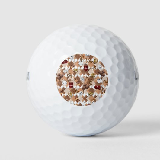 Golfbal Hete Chocolade Marshmallows Golfballen (Voorkant)