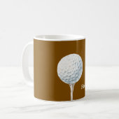 Golfbal hole-in-one koffiemok (Voorkant links)
