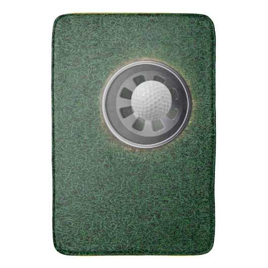 Golfbal in de beker badmat (Voorkant Verticaal)