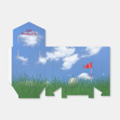 golfbal in gras bedankdoosjes (Uitgevouwen)