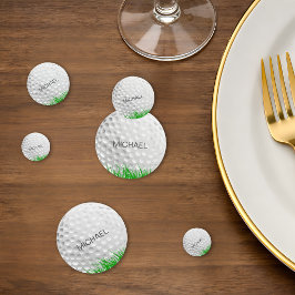 Golfbal in Gras Confetti