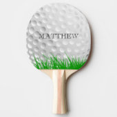 Golfbal in Gras Persoonlijk Tafeltennisbatje (Voorkant)