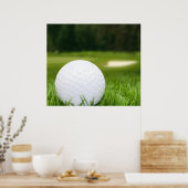 Golfbal in gras poster (Keuken)