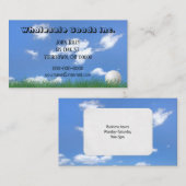 golfbal in gras visitekaartje (Voorkant / Achterkant)