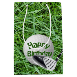 Golfbal in grasdag medium cadeauzakje