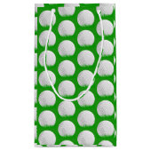 Golfbal in graspatroon klein cadeauzakje (Achterkant)