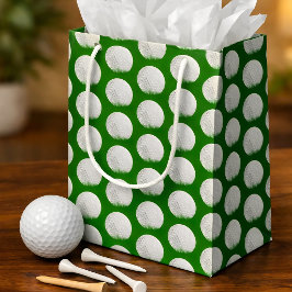 Golfbal in graspatroon klein cadeauzakje