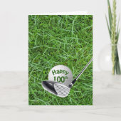 Golfbal in Grass 100th Birthday Card Kaart (Voorkant)