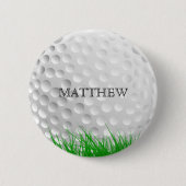 Golfbal in Grass Ronde Button 5,7 Cm (Voorkant)