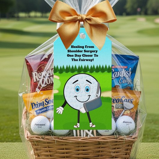 Golfbal in Mitella Grappige Schouderoperatie Beter Cadeaulabel