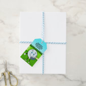 Golfbal in Mitella Grappige Schouderoperatie Beter Cadeaulabel (Met Touw)