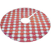 Golfbal in Santa Hat Pattern op Red Kerstboom Rok (Gekanteld)