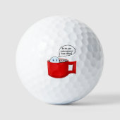 Golfbal in warme chocolademelk met marshmallows golfballen (Voorkant)