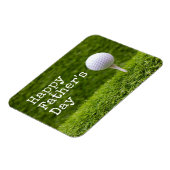 Golfbal is op t-shirt op de groene Happy Vaderdag Magneet (Linkerzijde)