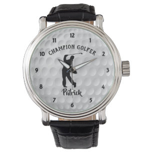 Golfbal Kampioen Golfer Gepersonaliseerde Golf Horloge