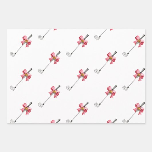 Golfbal kar ijzer voor golfer inpakpapier vel (Voorkant 3)