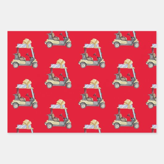 Golfbal kar ijzer voor golfer inpakpapier vel (Voorkant 2)