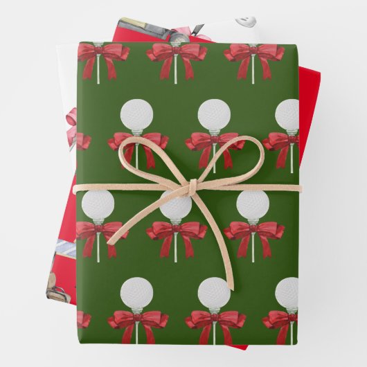 Golfbal kar ijzer voor golfer inpakpapier vel (In situ)