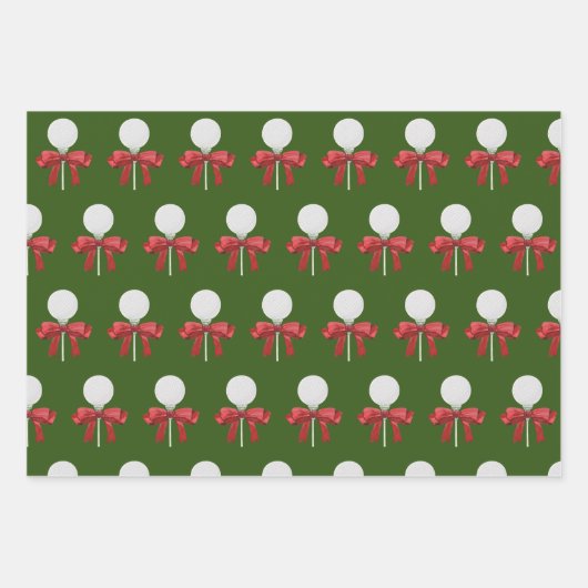 Golfbal kar ijzer voor golfer inpakpapier vel (Voorkant)