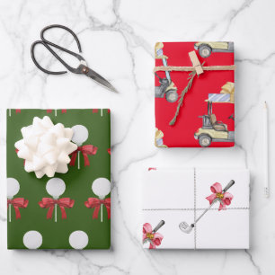 Golfbal kar ijzer voor golfer inpakpapier vel