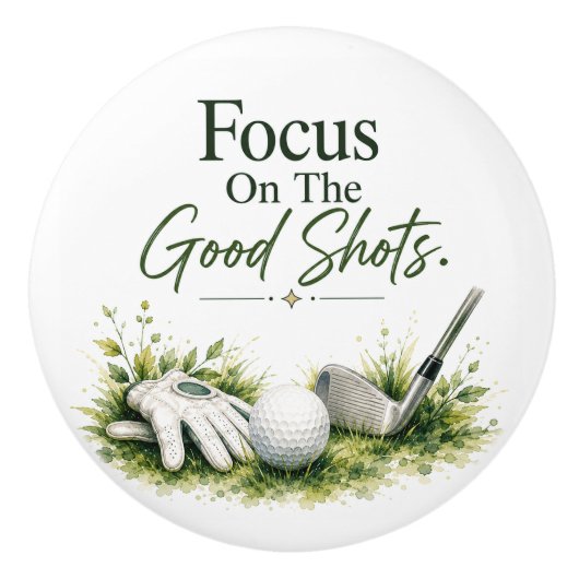 Golfbal keramische knop (Voorkant)