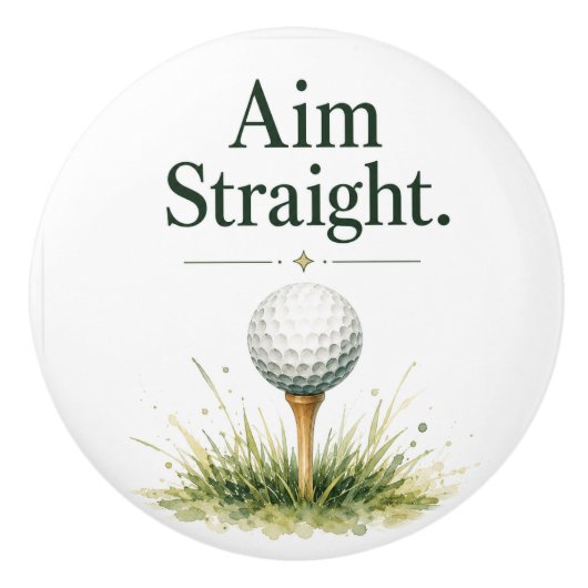 Golfbal  keramische knop (Voorkant)