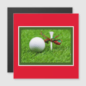 Golfbal Kerst met t-shirt op groen gras (Voorkant / Achterkant)