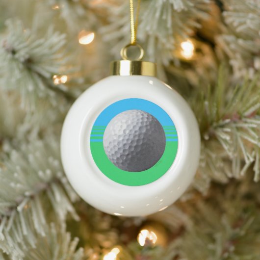 Golfbal kerstbal keramische bal ornament