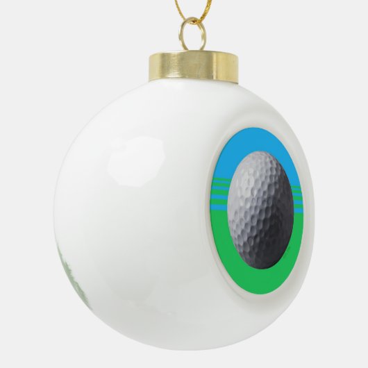 Golfbal kerstbal keramische bal ornament (Links)