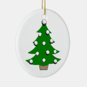 Golfbal kerstboom keramisch ornament (Rechts)