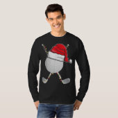 Golfbal kerstkerstkerstkerstman — Funny Xmas Golfe T-shirt (Voorkant volledig)