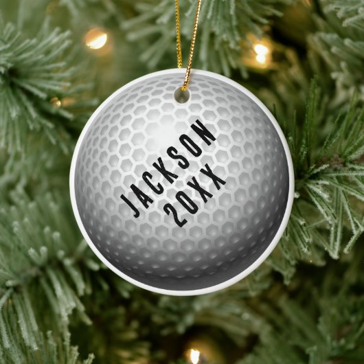 Golfbal Kerstmis Keramisch Ornament (Boom)