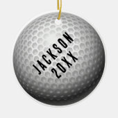 Golfbal Kerstmis Keramisch Ornament (Voorkant)