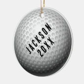 Golfbal Kerstmis Keramisch Ornament (Links)