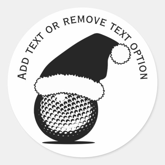 Golfbal Kerstmis Ronde Sticker (Voorkant)