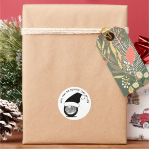 Golfbal Kerstmis Ronde Sticker