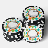 Golfbal; Kleurrijk Argyle Patroon Poker Chips (Opstapeling)