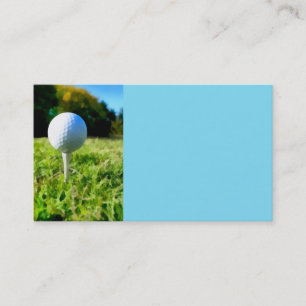 Golfbal kunst op turquoise voor golfers visitekaartje
