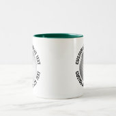 Golfbal & Medium Tekst JAGERSGROEN 325ml Custom Tweekleurige Koffiemok (Center)