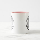 Golfbal & Medium Tekst ROZE 325ml Custom Tweekleurige Koffiemok (Center)