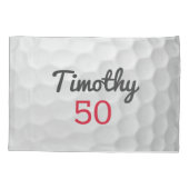 Golfbal met aangepaste leeftijd of ander nummer -  kussensloop (Achterkant)