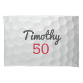 Golfbal met aangepaste leeftijd of ander nummer -  kussensloop (Voorkant)