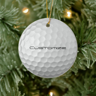 Golfbal met aangepaste tekst keramisch ornament