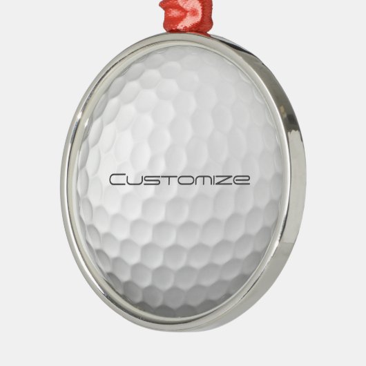 Golfbal met aangepaste tekst metalen ornament (Links)
