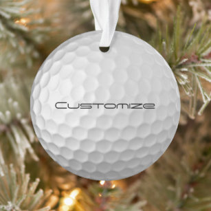 Golfbal met aangepaste tekst ornament