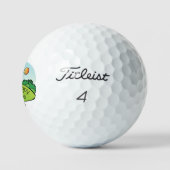 Golfbal met dit is mijn gelukkige plaats. golfballen (Logo)