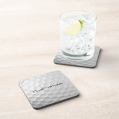 Golfbal met gepersonaliseerde tekst bier onderzetter (Rechterzijde)