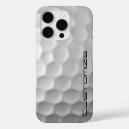 Golfbal met gepersonaliseerde tekst iPhone 16 pro hoesje